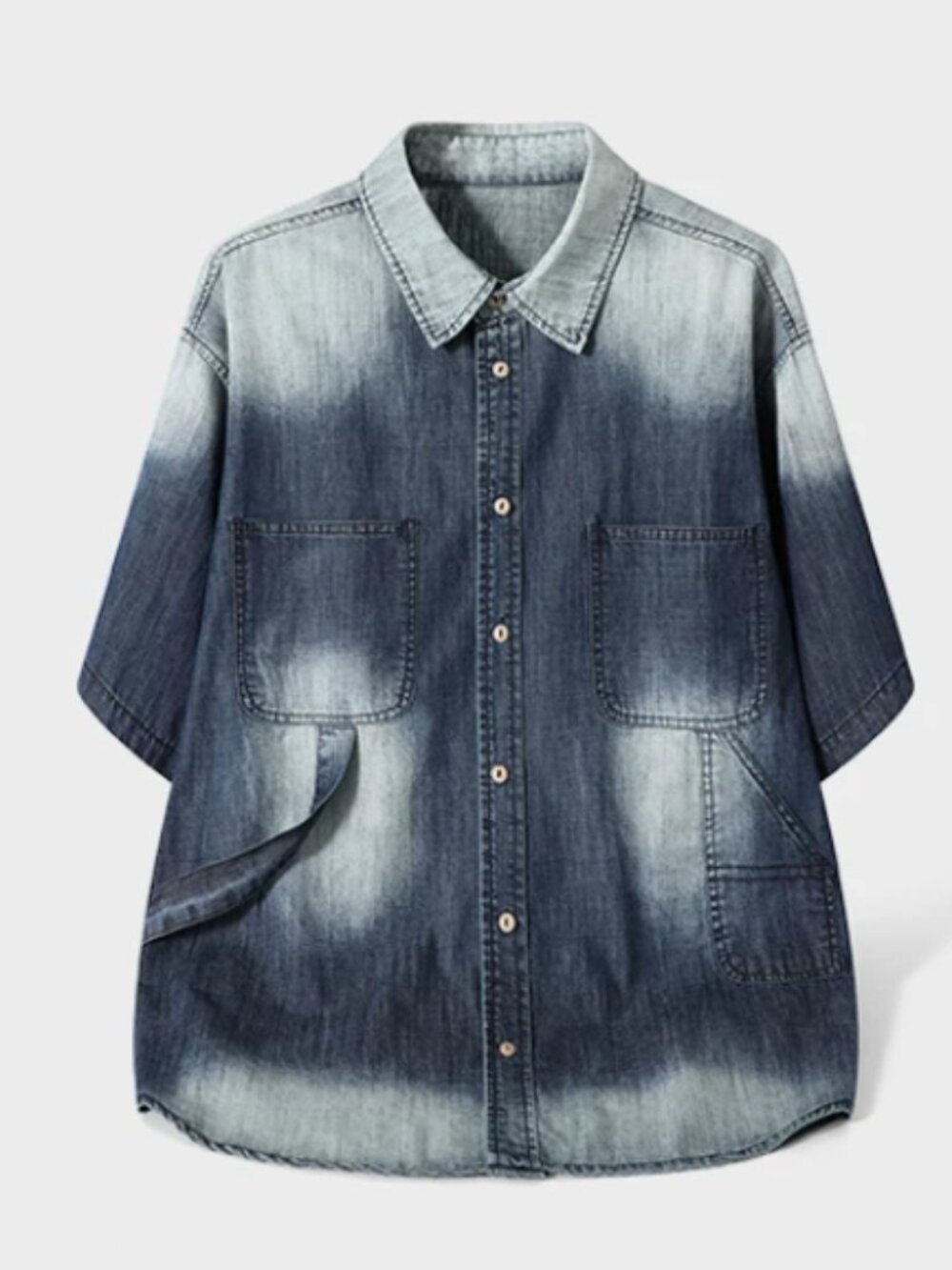 Gradient Denim Workwear Shirt